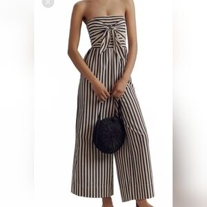 Bishop + Young Striped Jumpsuit Size Med